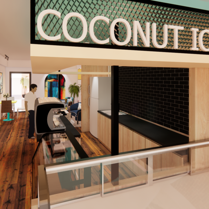 Ice cream parlour design by Architect Nay on Koh Samui